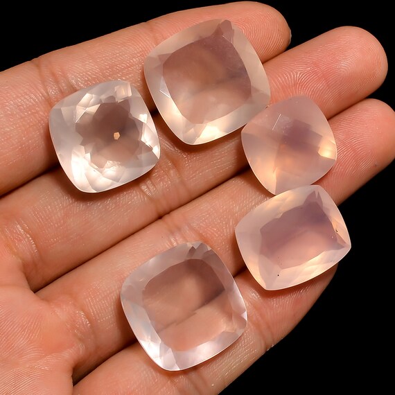 Rose Quartz Gemstone Cut Stone-Rose Quartz Cut Stone-Natural Rose Quartz Faceted Cut Pear Shape Gemstone-High Quality-Wholesalegems