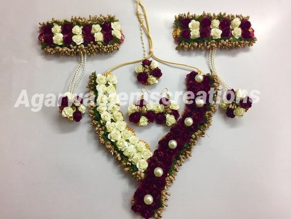 Handmade Flower Jewellery Indian Jewelry For Haldi Flower Etsy handmade flower jewellery indian jewelry for haldi flower necklace set indian jewelry wedding jewelry set indian jewelry mehndi