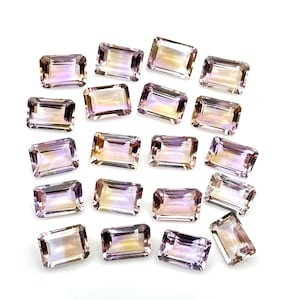 High Quality Natural Ametrine Octagon Shape Gemstone, 10X14 MM Ametrine Faceted Cushions, Fancy Cut Gemstone Beads, Jewelry Making Gemstones