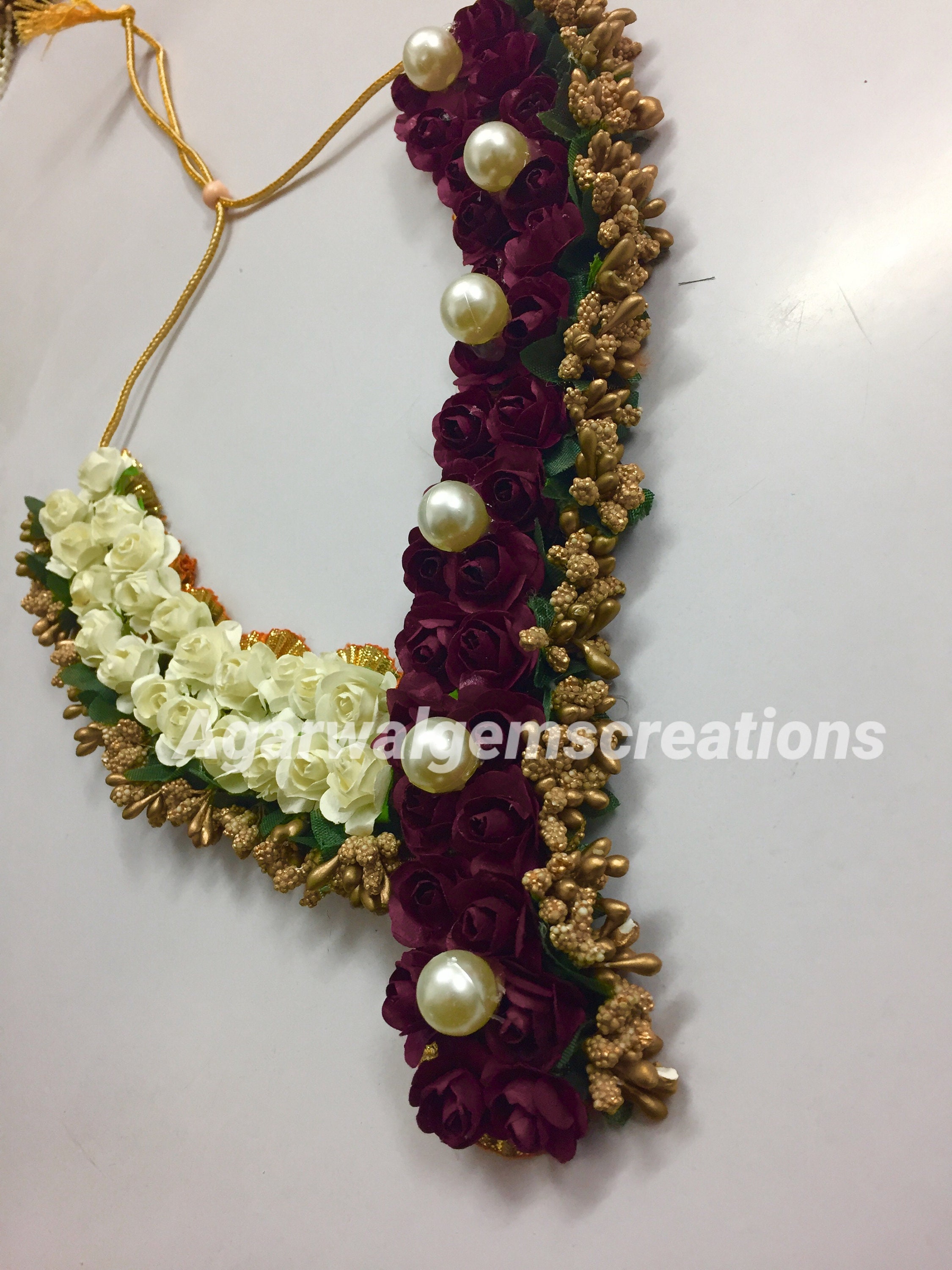 Handmade Flower Jewellery Indian Jewelry for Haldi Flower Etsy