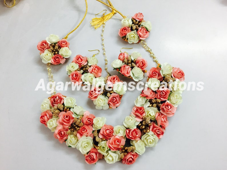 Handmade Flower Jewellery Indian Jewelry for Haldi Flower Etsy