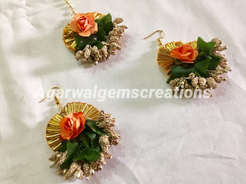 Handmade Flower Jewellery Indian Jewelry for Haldi Flower Etsy