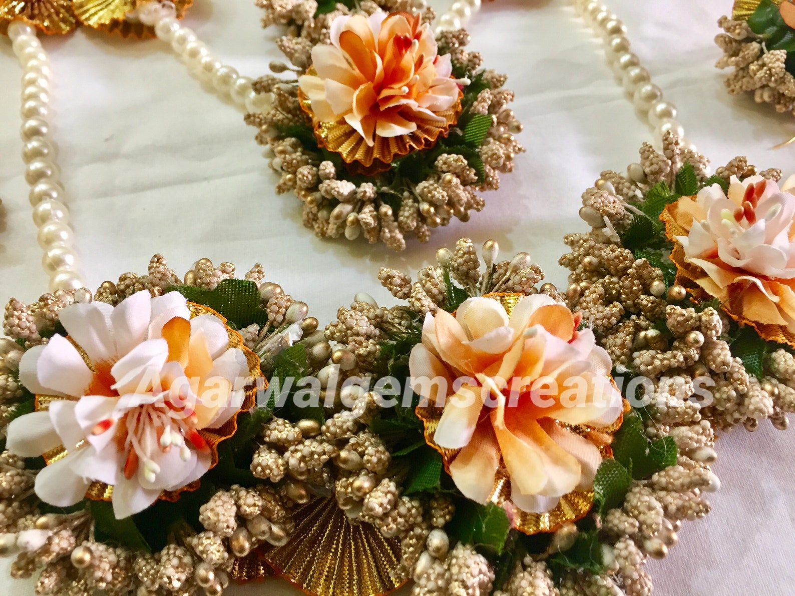 Handmade Flower Jewellery Indian Jewelry for Haldi Flower Etsy