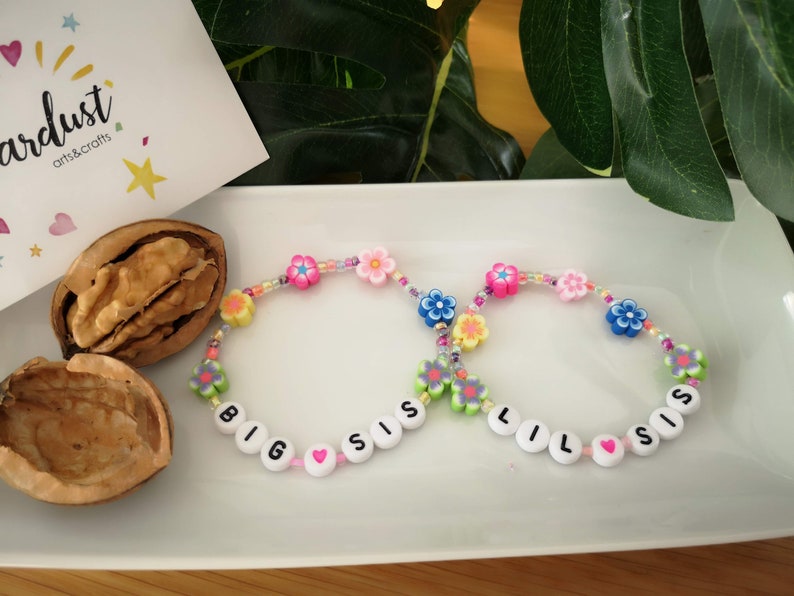 party favor personalized bracelet custom bracelet name bracelet flower bracelet sisters bracelet friendship bracelet