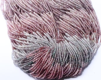 Multi Spinel Roundel Micro Faceted 2mm AAA 13"Inch Strand