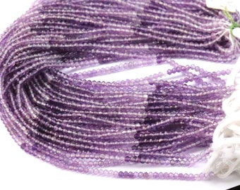 Amethyst Multi Colour  Roundel Micro Faceted AAA 3.7 mm 13&quot; Inch Strand