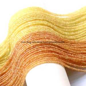 Saphir Orange Et Jaune Micro Rondelle Facettée AAA