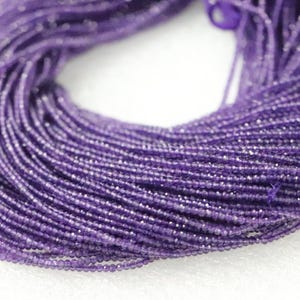 Amethyst Micro Faceted Roundel 2mm AAA