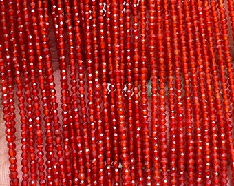Carnelian Micro Faceted 2.5mm AAA