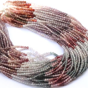 Multi Spinelle Micro Cocarde à Facettes 3mm AAA 13&quot;Inch Strand