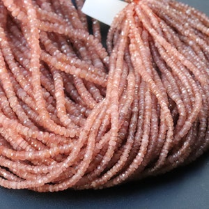 Cocarde micro-facette en rhodochrosite AAA, 16 po., brin