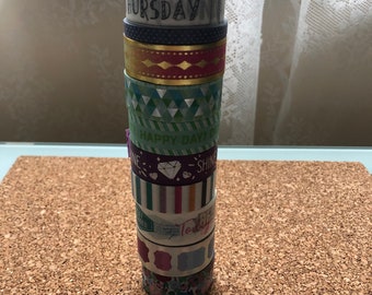 Washi Tape Sample Set: Planner Scrapbook Craft Tape (24 inch)