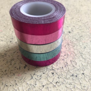 1 meter metallic tape | decorative tape | scrapbooking journalling tape | metallic colors tape | heavy duty craft tape
