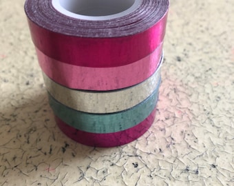 1 meter metallic tape | decorative tape | scrapbooking journalling tape | metallic colors tape | heavy duty craft tape