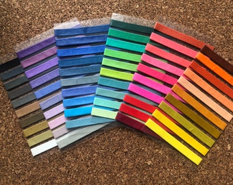 One card of 10 color wheel washi tape samples | 24 inch washi tape samples | washi tape sets | plain washi tape | decorative tape