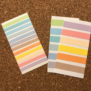 One set of 12 pastel rainbow colors washi tape samples | 24 inch washi tape | Thick and thin washi |Washi tape samples  |Decorative tape