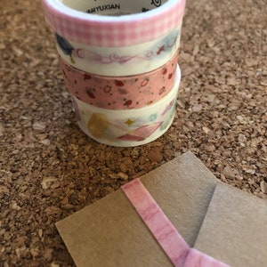 LIQUIDATION* Échantillons de washi joli rose/bleu marine | Échantillons de ruban washi 24 pouces uniquement | Derniers lots | Échantillons Washi | Washi à motifs | Ruban décoratif