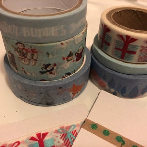 NEW* Winter collection washi tape samples - presents, winter scene, snowmen | 24 inch washi tape | Washi Tape samples | Decorative Tape