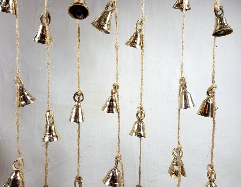 Set of 5 Brass Bells on String String With Brass Bells Bells Etsy