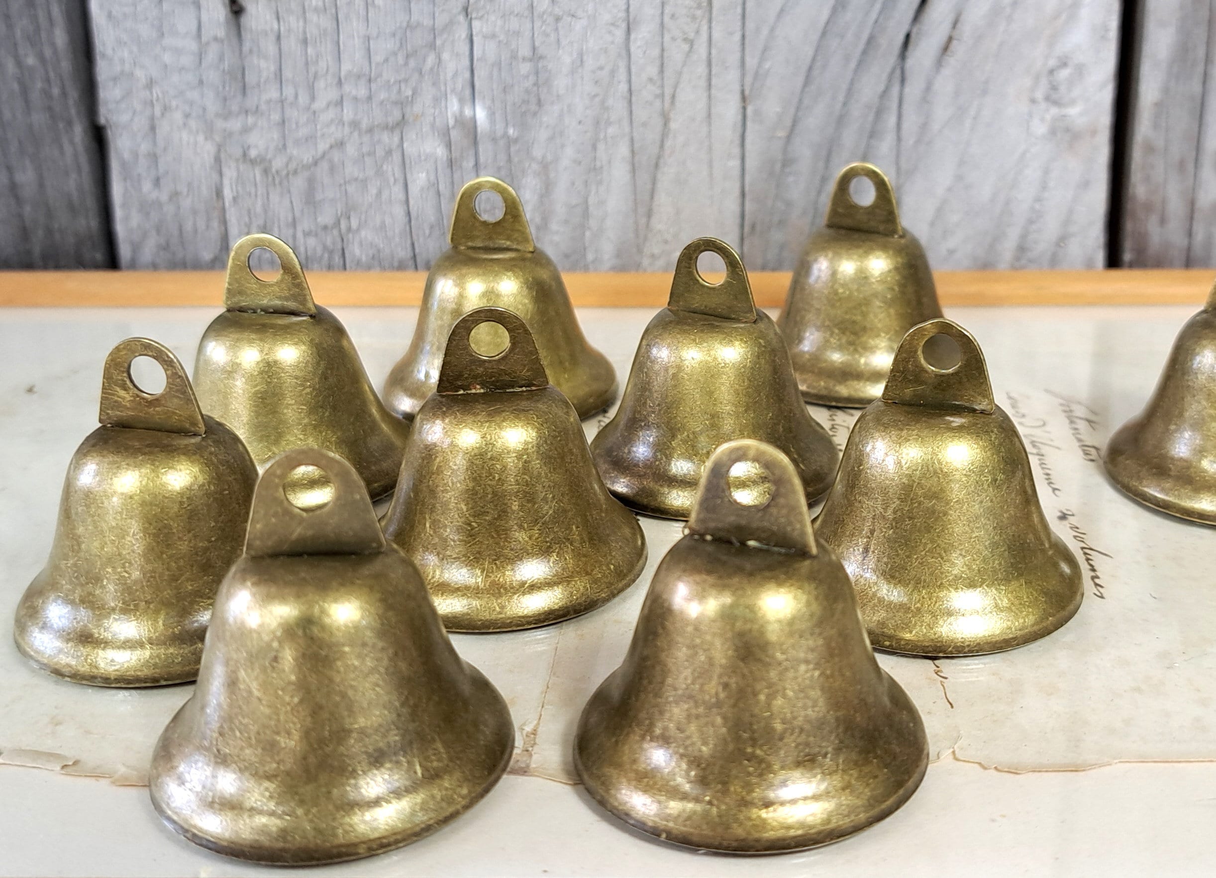 Set of 8 Cow Bells, Cattle Bell, Wedding Bell Favors, Wedding Favors,  Windchime, Vintage Brass Bell, India Metal Bell, Wedding Kissing Bells 