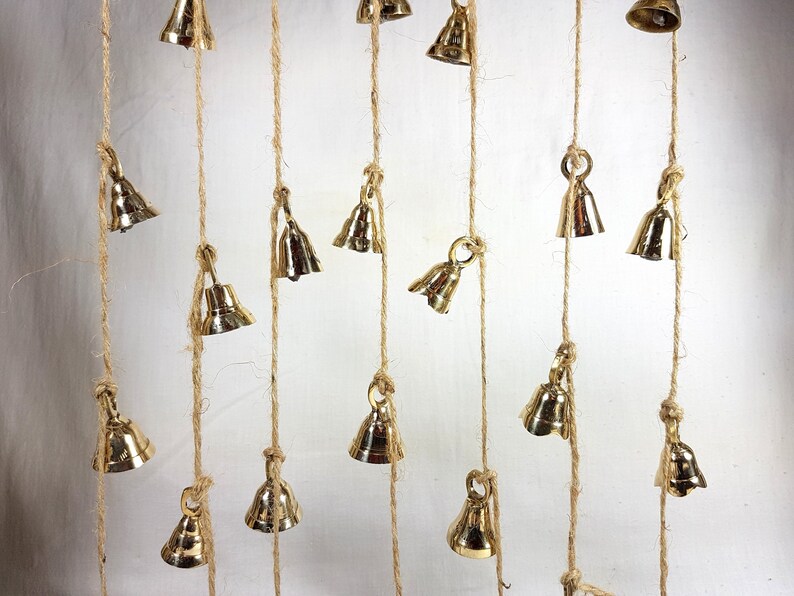 Set of 5 Brass Bells on String String With Brass Bells Bells Etsy