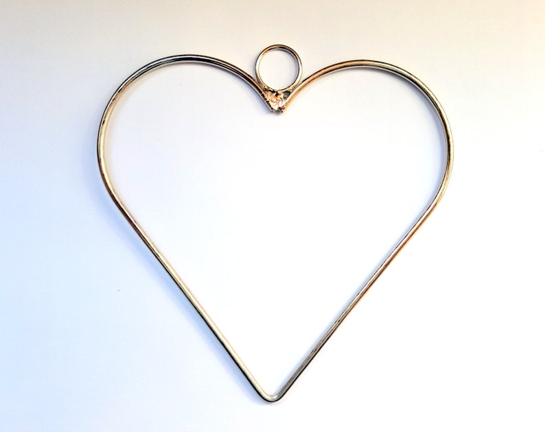Set of 2 large heart shaped frames silver colored metal Etsy
