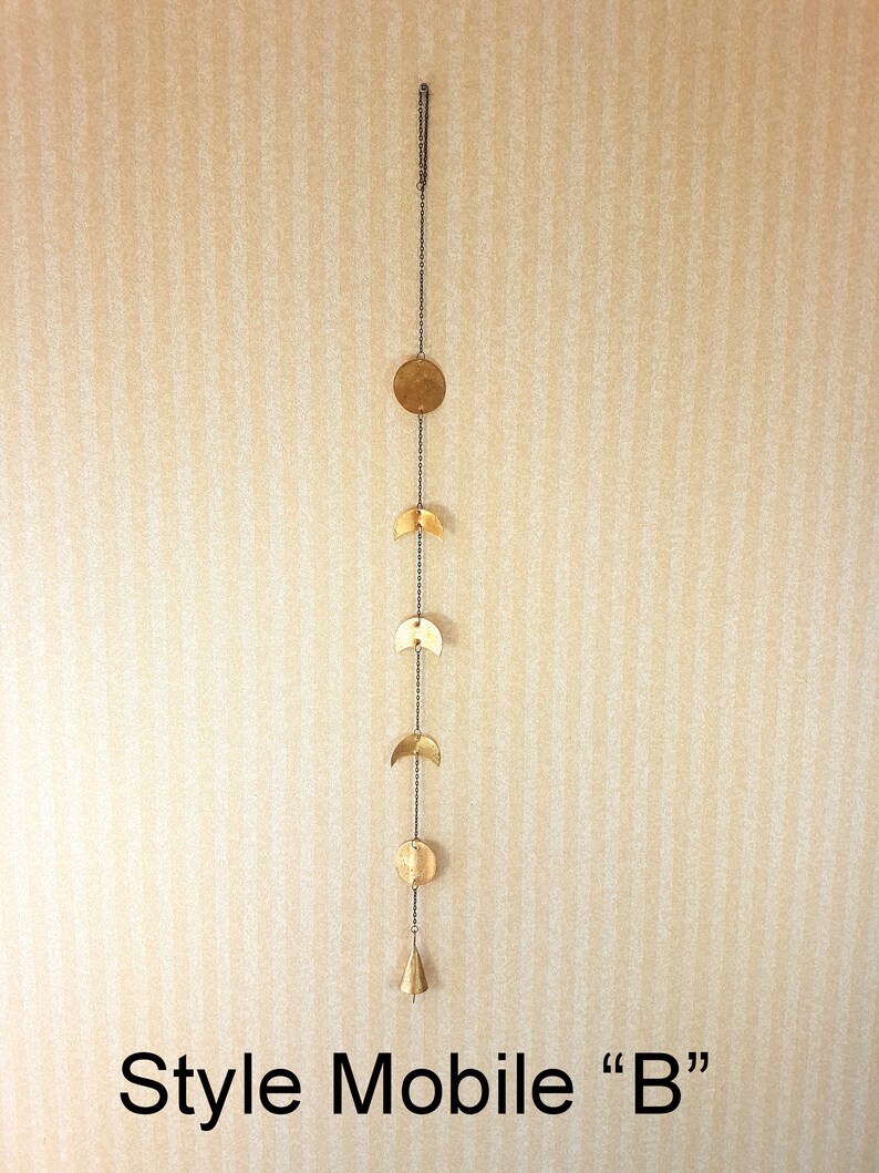 Gold Moon Phase Wall Hanging Brass Metal Moon Wall Decor Etsy