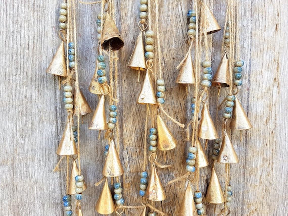 24 Small Gold-Toned Bell Shaped Beads For DIY Crafting Christmas Holiday  Bells