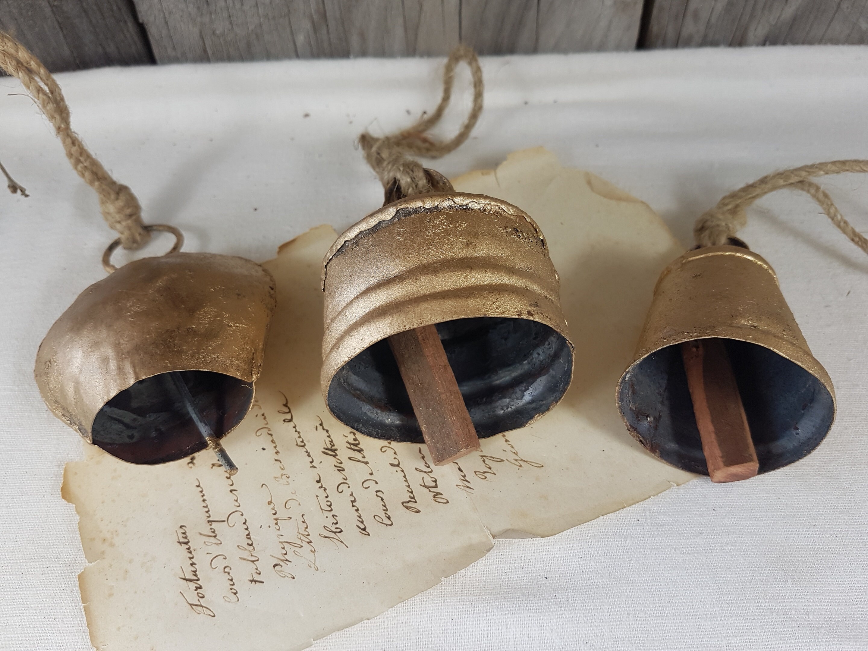 3 Hanging Large Cow Bells for Your Christmas Wreath Front Etsy