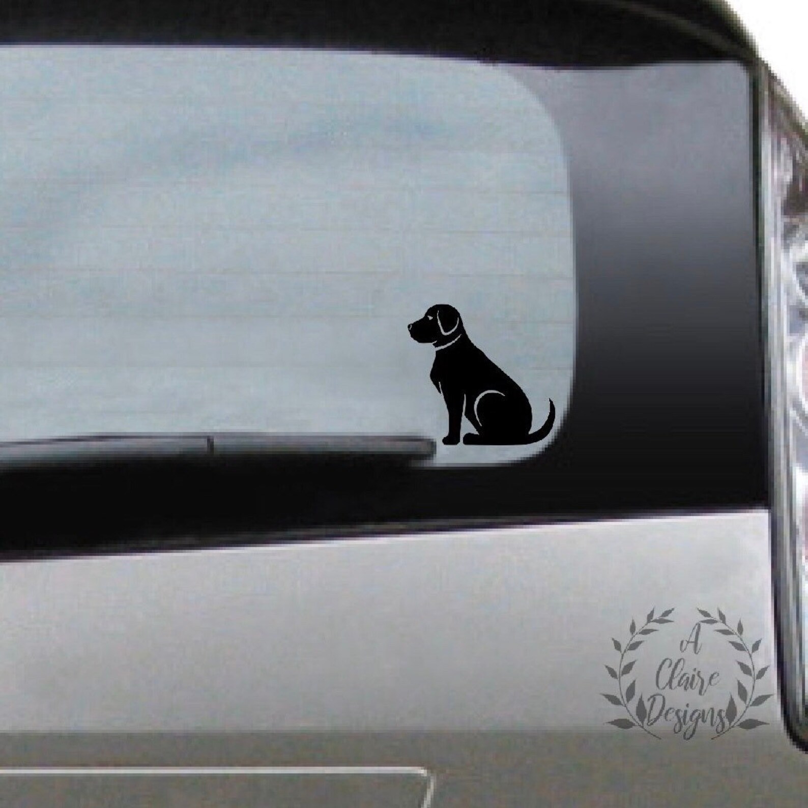 Dog Vinyl Car Window Decal Sticker Cling Cute Animal Dogs Etsy