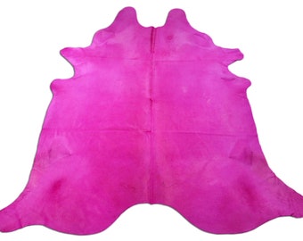 Dyed Pink Cowhide Rug C 017 Etsy