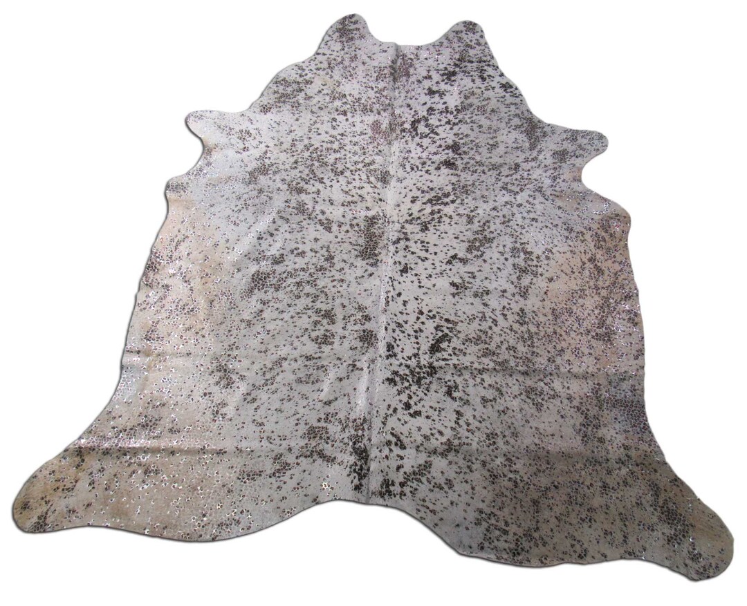 Acid Wash Cowhide Rug With Leopard Pattern Leopard Print Cow Etsy