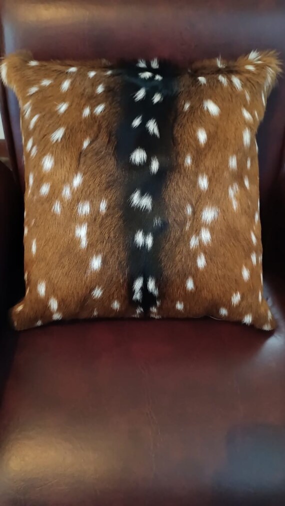 Chital Deer Pillow Case Size 16 X 16 Axis Deer Skin Pillow Cover Etsy