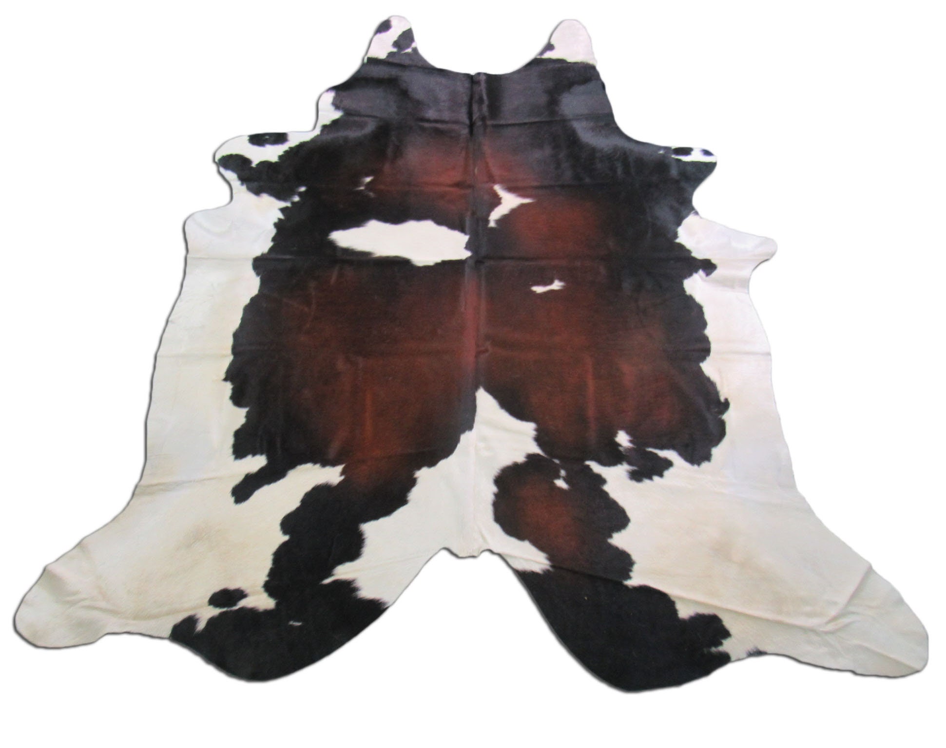 Cuero de vaca marrón y blanco / alfombra de cuero de vaca Etsy
