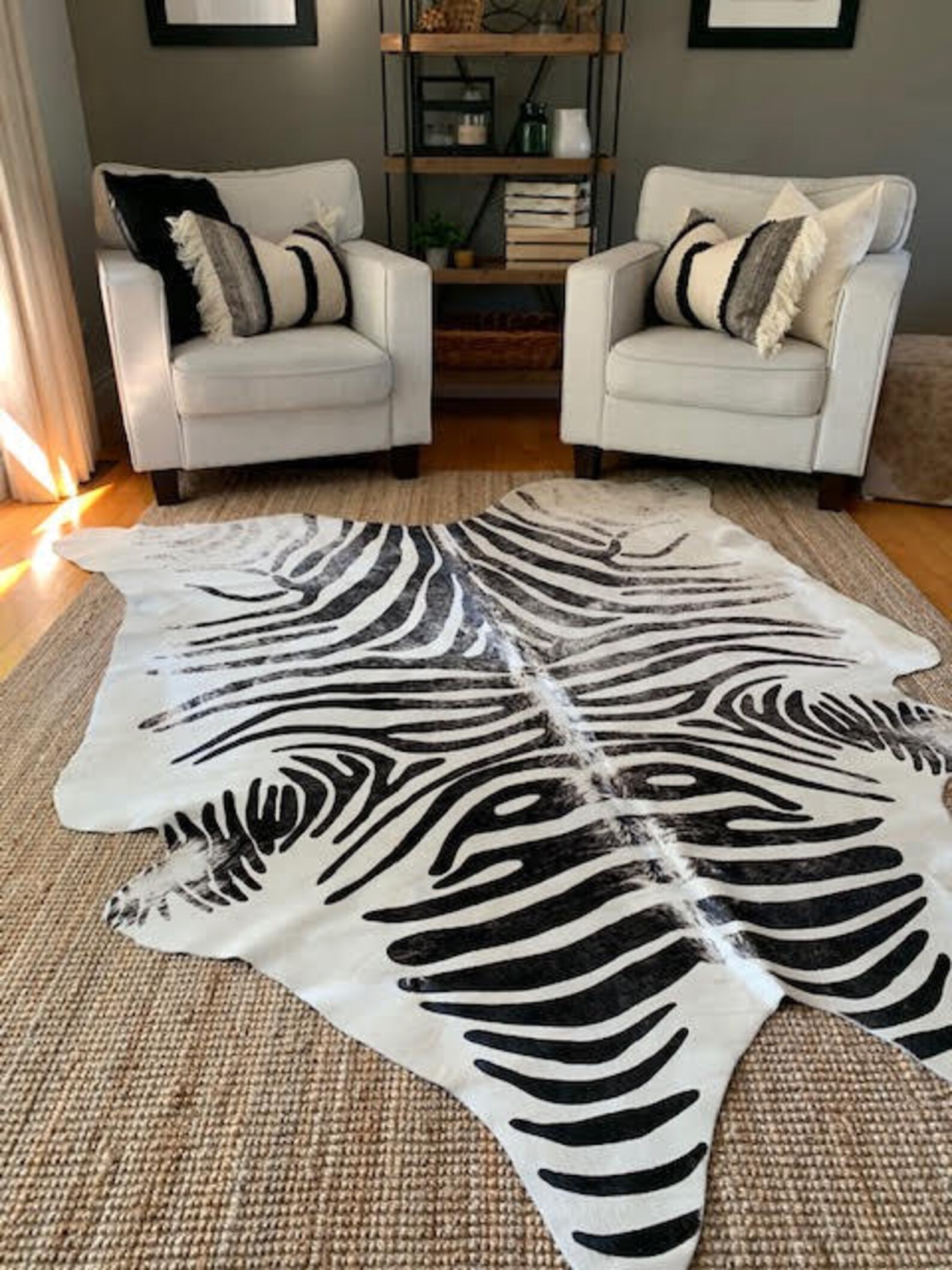Distressed Zebra Teppich Zebra Rindsleder Teppich Zebra Acid | Etsy