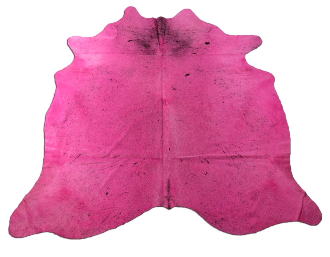 Salt & Pepper Dyed Pink Cowhide Rug Size 7 X 6 1/2 FT Etsy