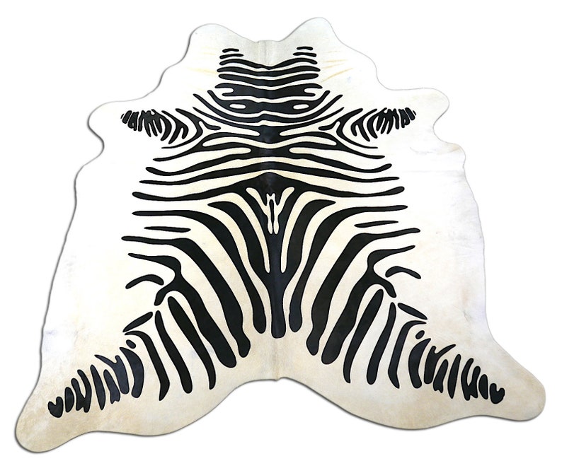 Zebra Rug Zebra Cowhide Zebra Print Cowhide Rug Average Etsy