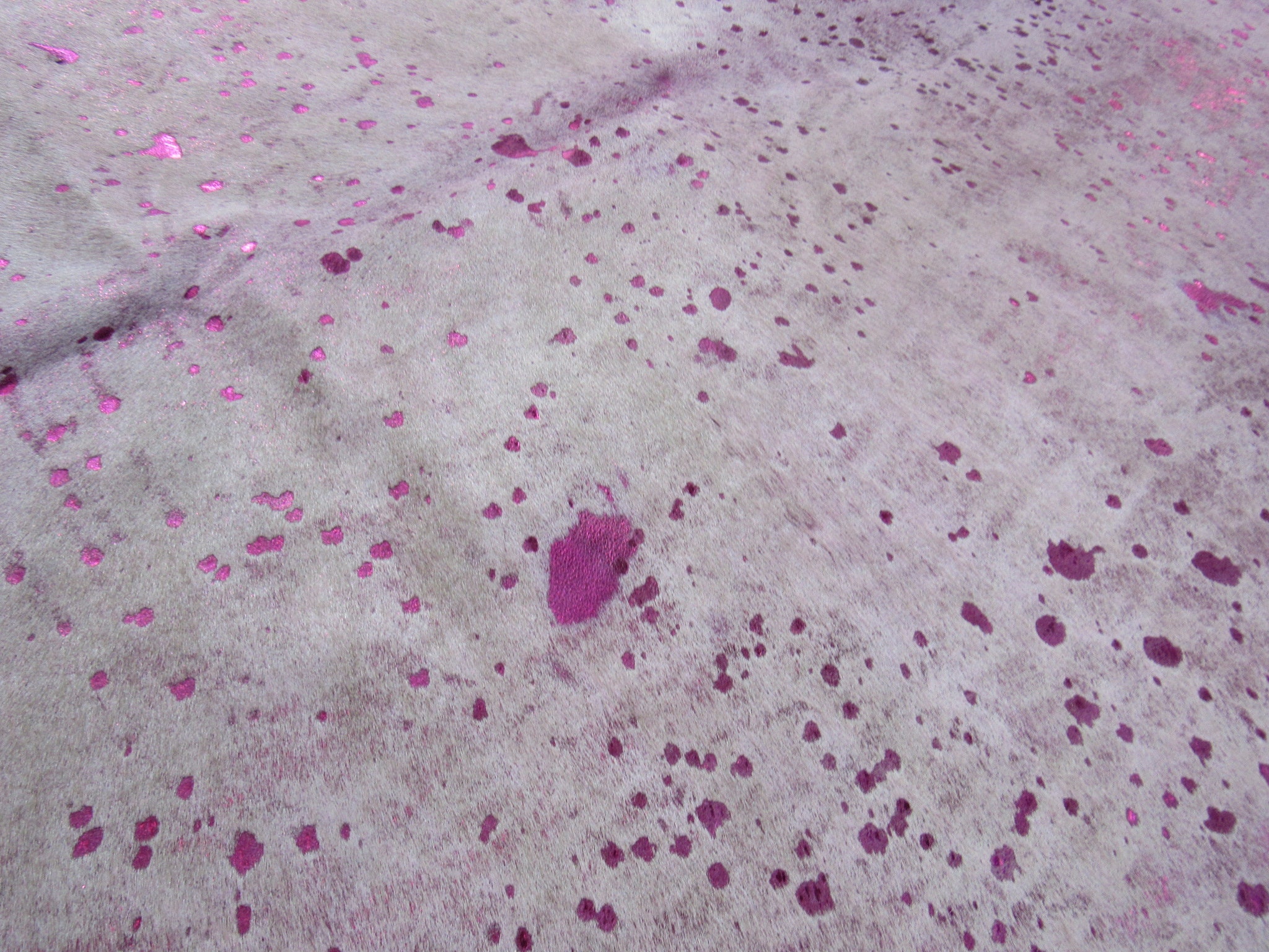 Pink Metallic Cowhide Rug / Acid Washed Pink Cowhide Rug Etsy