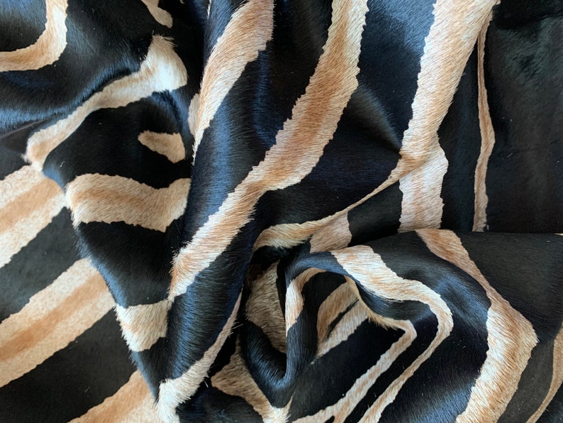 Zebra Print Cowhide Rug Genuine Pattern / Brown Inner Etsy Australia