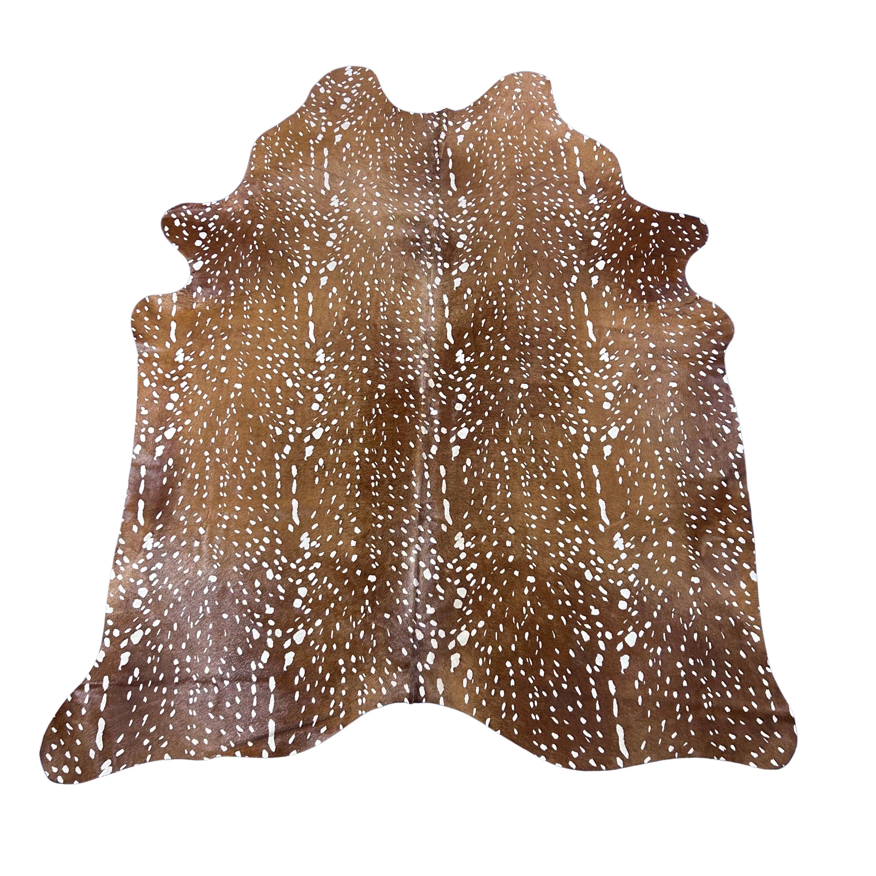 Lighter Axis Deer Cowhide Rug - Size: 7x5.7 feet # Y-014