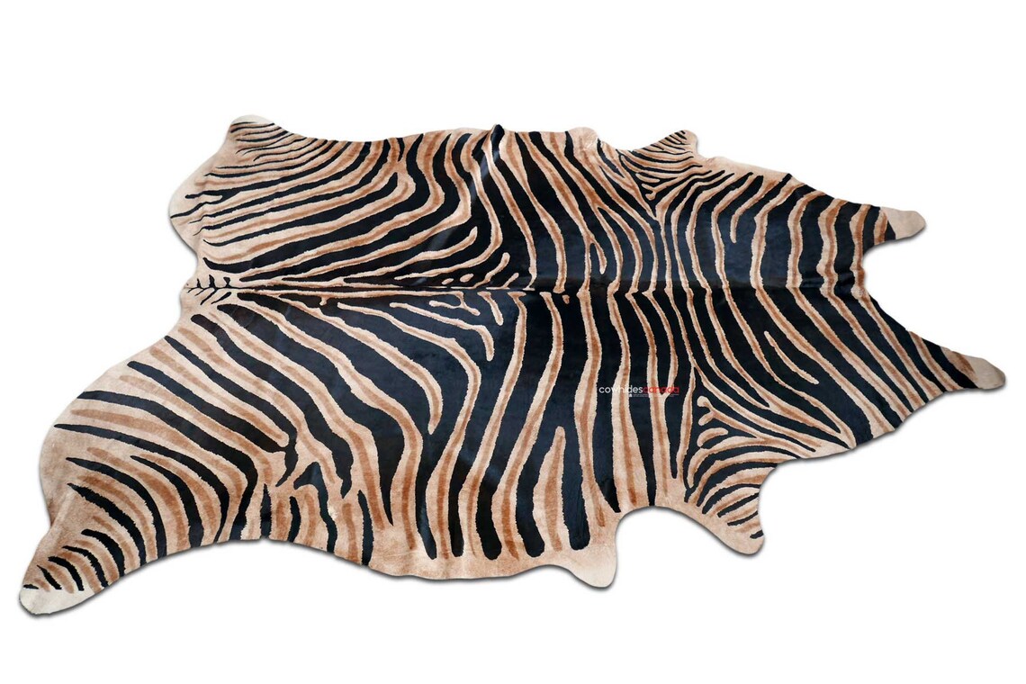 Zebra Cowhide from Brazil/ Dark Zebra Print Cowhide Rug Etsy