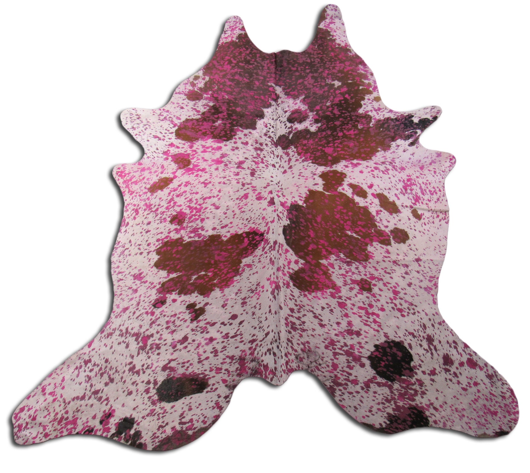 Pink Cowhide Rug Pink Acid Washed Brown White Cowhide Rug Etsy