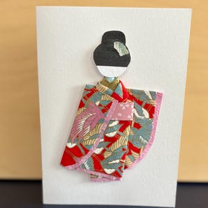 Handmade Origami Doll Card
