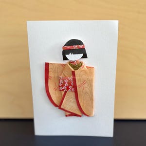 Handmade Origami Doll Card