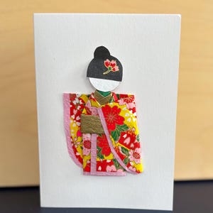 Handmade Origami Doll Card