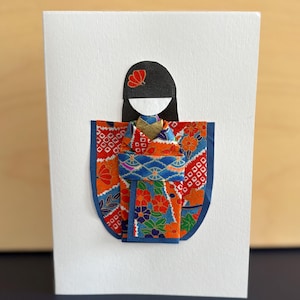Handmade Origami Doll Card