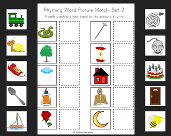 Rhyming Word Picture Match, Set 2