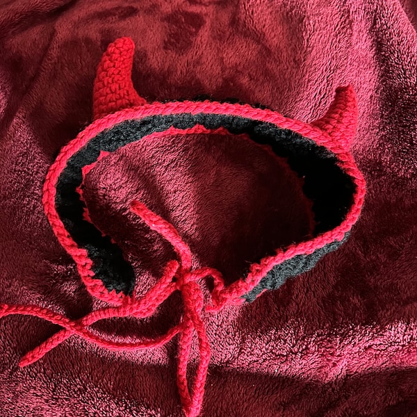 Crochet Devil Horn Headband