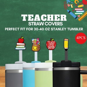 Teacher Gifts, Teacher Appreciation, Stanley Straw Topper, Tumbler Accessories, Teacher Appreciation Gifts, Teacher Straw Cover