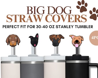 Dog Straw Cover Stanley| Dog Stanley Straw Topper| Stanley Straw Cover| Stanley 40oz Tumbler| Stanley Cup| 9.5-10mm Straw Cover